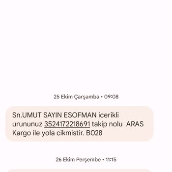 Fest Danışmanlık ve Depolama Aras Kargo İle Sipariş Ettiğim Galatasaray Baskılı Altüst Eşofman Takımı Kalitesiz Ve İade Talebim Engellendi