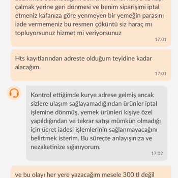 Trendyol Yemek Sipariş Gelmedi Ama Parası Alındı İade Yapılmadı