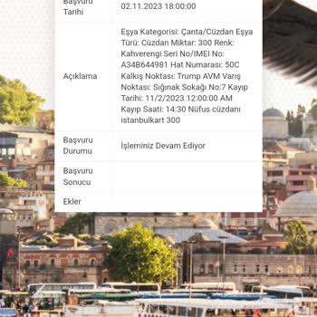 Belbim (İstanbulkart) Kayıp Eşya İşleminiz Devam Ediyor Sorunu