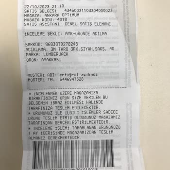 FLO Ayakkabı Ayakkabının Değişimini Talep Ediyorum!