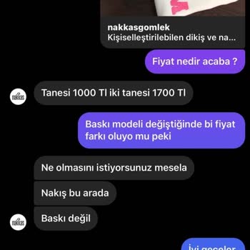 Instagram Nakkaş Gömlek Müşteri İletişimi