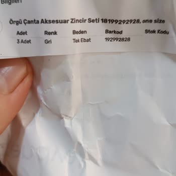 Özcan Toptan Tuhafiye Eksik Ürün Gönderimi Sorunu