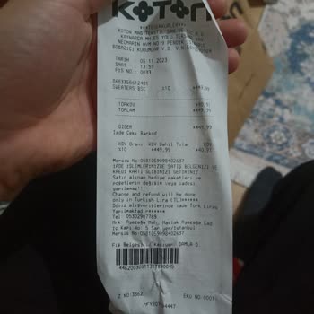 Koton Kazağım Müdahale Görmeden Söküldü