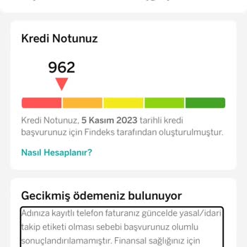 Garanti BBVA Fatura Borcum Yok Ama Olumsuz Sonuçlanıyor.