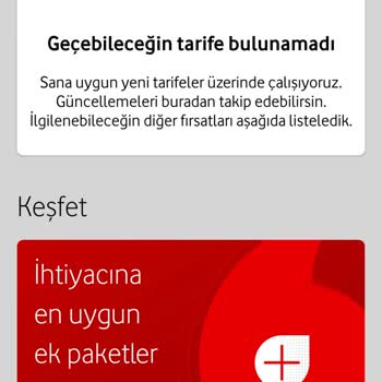Vodafone Tarife Geçiş Sorunu