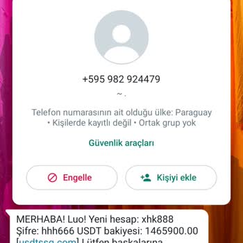 Usdtrrf.com Hesap Güvenliği İle İlgili Şüpheli Bir Durum