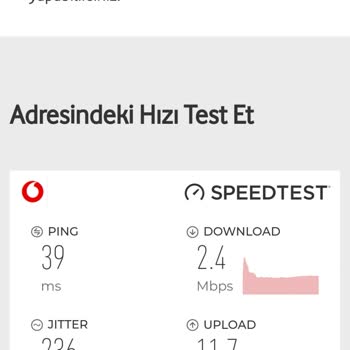 Vodafone Net Bağlantı Hızı Problemi