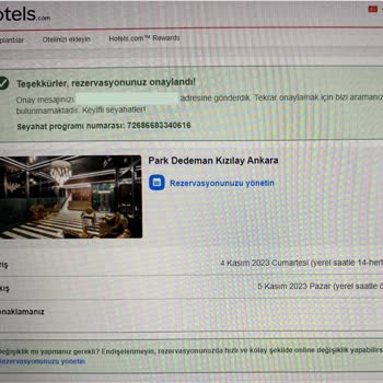 Hotels.com Ve Park Dedeman Mağduriyeti