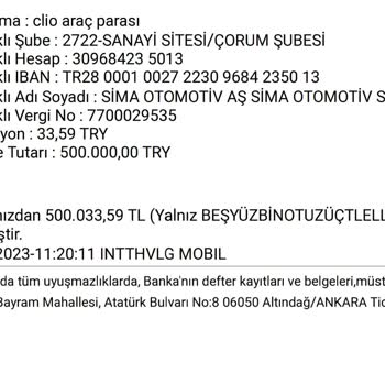Renault Kusurlu Ürün Ve Fazla Para Alınması
