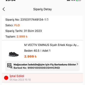 FLO Ayakkabı Müşteri Mağduriyeti Memnun Değilim