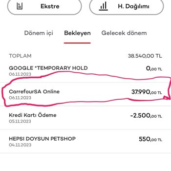Carrefour SA Online Tarafından Kartımdan Para Çekildi.