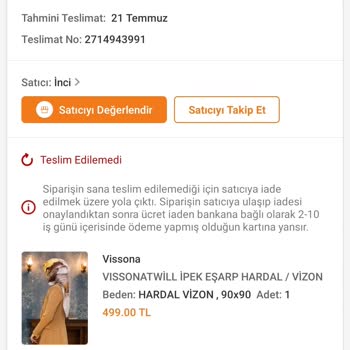 Trendyol Geri İade Yapılmadı