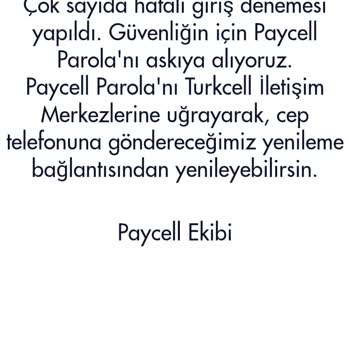 Turkcell Paycell Şifre Yenileme. Mağduriyeti