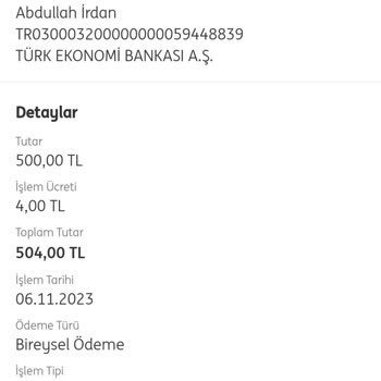 ING Para Transfer İşlem Ücretleri