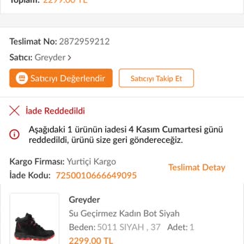 Trendyol Gelen Hasarlı Ürün İadesini Kabul Etmiyor.