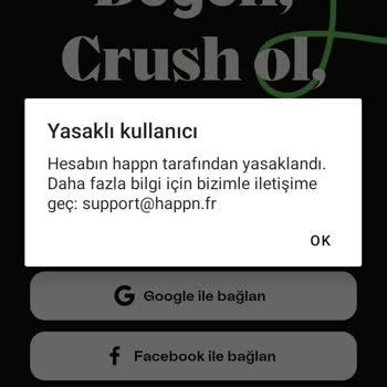 Hesabım Yasaklandı Happn Hesabımı Geri İstiyorum