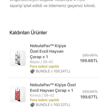 Nebulapav Siparişim İptal Edildi