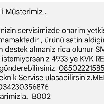 KVK Teknik Servisten Yararlanamama