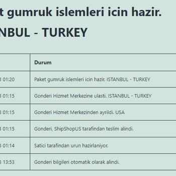 monoFe Teslimatı Geciken Sipariş Hakkında...