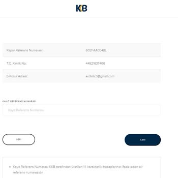 KKB İtiraz Edeceğim Ancak 14 Haneli KKB No İsteniyor