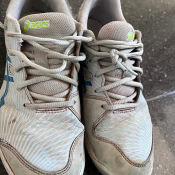 After Six Months, Asics Kid's Tennis Shoes Frayed