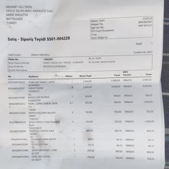 Bosch Car Service Arızanın Giderilmesi Olması