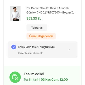 Hepsiburada Eksik Ve Yanlış Ürün Teslim Edilmesi