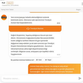 FLO Ayakkabı FLO Satışta Var Olan Ürünü Tedarik Yok Deyip Değişim Yapmıyor.