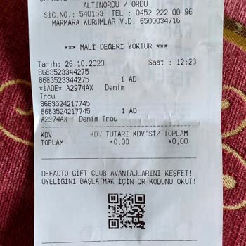 DeFacto Hatalı Ürün Ve Değişim Yapamıyorum