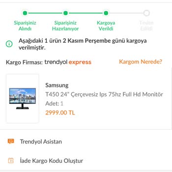 Trendyol Habersiz İade Süreci Başlatma İşlemi
