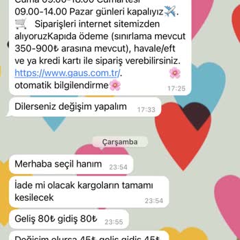 Gaus.com Instagram Alışveriş Şikayeti