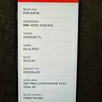 WomGame A101 Firması Üzerinden Mağduriyet