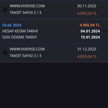 Vivense Taksit Seçeneği İçin
