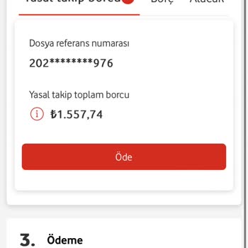 Vodafone İcra Borcu Silinmesini Talep Ediyorum