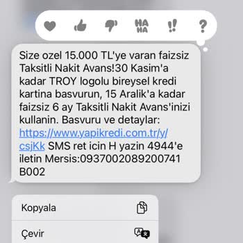 Yapı Kredi Bankası Müşteri Hizmetleri Sorunu