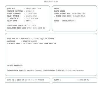 Ziraat Bankası Havuzda Kalan EFT