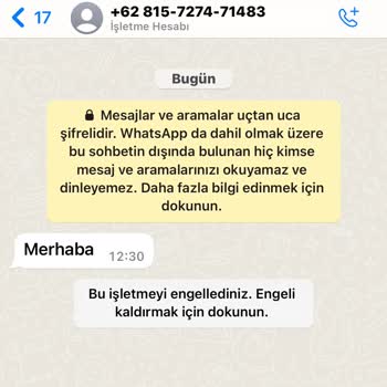 WhatsApp'tan Mesaj Geliyor Yurt Dışı +62