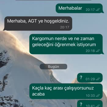 AGT Kurye (aynigunteslim.com) WhatsApp Hattı Cevap Vermiyor Telefon Hattı WhatsApp'a Yönlendiriyor.