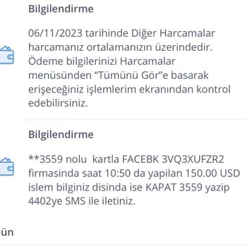 Facebook Kartımdan Para Çekti