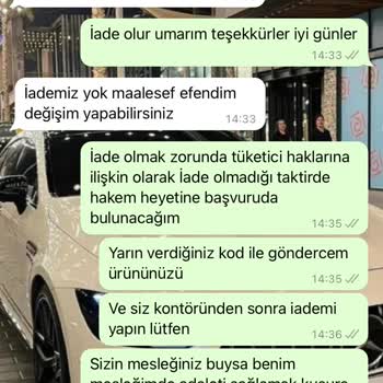 Şehri Moda Butik İade Talebi Kabul Edilmemesi