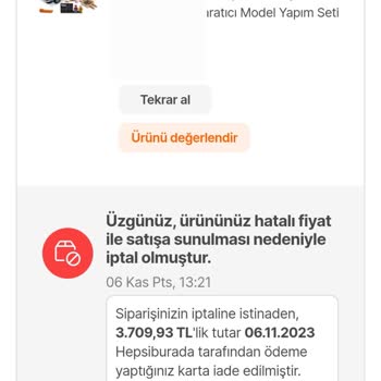 Hepsiburada Sipariş İptali Ve Sorumsuzluk