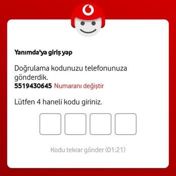 Vodafone Doğrulama Kodu Gelmiyor