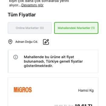 Migros Cimri İnternet Sitesi Yanlış Fiyat
