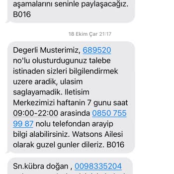 Watsons Kartımdan Fazla Para Çekip İade Etmedi