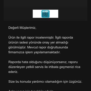 A101 İnternet Alışverişi İle Alınan Ürün Şikayeti