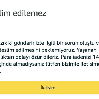 Amazon Kargoda Hasar Gören Ürünlerin Yenisini Göndermiyor.