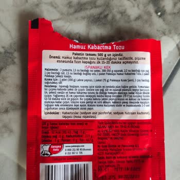 Pakmaya Kabartma Tozunun Boş Çıkması