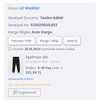 LC Waikiki Defolu Eşofmana Çözüm