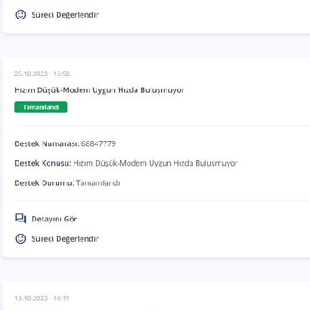TurkNet Altyapının Desteklediği Hızı Vermiyor Ve Çözüm Süreci Kötülüğü