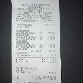 Gratis Bozuk Ürün İadesi Hk
